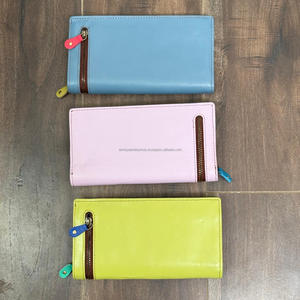ใหม่จริงทําด้วยมือหนังรีไซเคิลสีStubbyผู้หญิงC Lutchesสไตล์Bifold Multiuseกระเป๋าถือATMผู้ถือบัตรหรูหรากระเป๋าสตางค์ - Product Image 5
