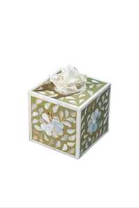 Boîte à mouchoirs de luxe PearlVista, support contemporain en mosaïque de coquillages avec motif personnalisé pour une décoration élégante de la maison et du bureau - Product Image 3