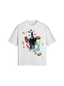 เสื้อยืดโอเวอร์ไซส์ลายโลโก้ด้านหน้า สไตล์สตรีทแวร์ ลำลอง ใส่ได้ทั้งชายหญิง พรีเมียม ผ้าฝ้าย 100% เป็นมิตรกับสิ่งแวดล้อม ขายส่ง - Product Image 3
