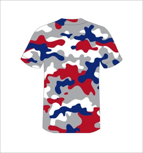 Maillot de baseball pour homme Ferocious, rouge, bleu, gris, camouflage, imprimé par sublimation, respirant, manches courtes, coupe classique, vêtements pour toutes les saisons - Product Image 5