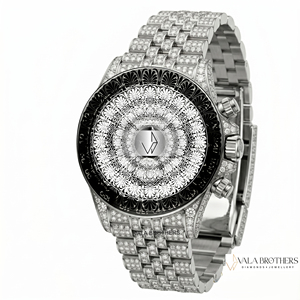 นาฬิกาโครโนกราฟ ROLAX COSMOGRAPH DAYTONA 40 มม. ตัวเรือนสแตนเลส สายเพชร หน้าปัดอนาล็อก ดีไซน์หรูหรา แนวโบราณ ลายการ์ตูน - Product Image 2