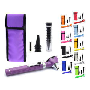 Mini otoscope portable avec lampe d'examen et kit d'inspection, loupe 3X à fibre optique avec embouts de rechange, ampoule de remplacement et protection - Product Image 1