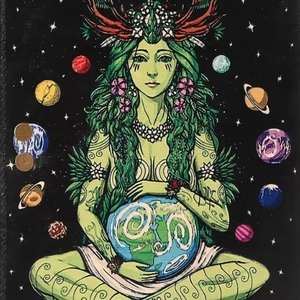 Vintage Genuine Leather Handmade Mother Earth Grimoire Notebook Art Collectible Daily Book Men Women Tree Life Half - Product Image 3