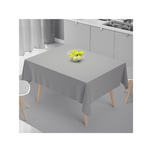 Sustainable 300 Thread Count Pink Cotton <b>Tablecloth</b> 140X240Cm 220 GSM With Red Zigzag Stitch For <b>Wedding</b> Dining And Decors - Product Image 2