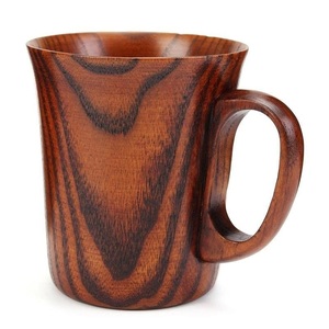 Mug à café en bois massif fait main, tasse en bois rustique finition naturelle, vaisselle écologique pour le thé, le café, la bière - Product Image 3