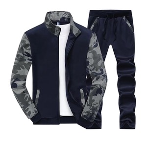 Conjuntos Deportivos Casuales para Hombre, Sudadera con Estampado de Camuflaje Sublimado, Mangas Largas, Diseño de Parches, con Pantalones para Correr - Product Image 2