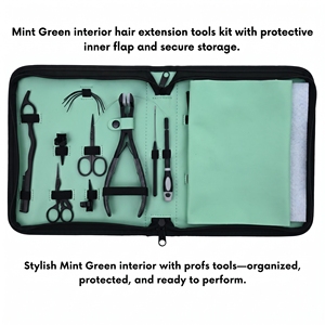 Kit de Extensiones de Cabello Todo en Uno con Alicates de Micro Anclaje, Cortador de Fusion Bond, Herramienta de Presión para Extensiones de Cinta, Gancho de Bucle y Accesorios de Estilismo - Product Image 6