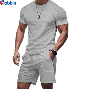 Outdoor Sportswear Comfortable Men's Plus Size T-Shirt <b>Sets</b> Solid TShirt Jogger <b>Set</b> High Street Summer Breathable Customized - Product Image 5