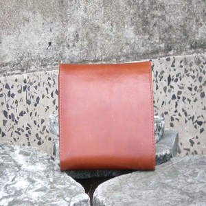 Cartera Corta de Cuero Crazy Horse Auténtico para Hombre, Tarjetero con Protección RFID, Minimalista, Vintage, con Cierre Abierto y Forro de Poliéster - Product Image 1