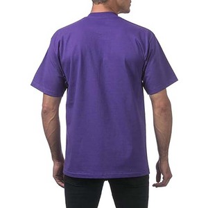 Chemises de couleur violette pour hommes, style streetwear, coton respirant, grande taille, manches courtes, col rond, t-shirts pour hommes - Product Image 2