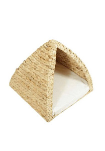 Casa para Mascotas Triangular de Mimbre, Minimalista, Tipo Cueva Acogedora para Gatos, Mueble Natural para Mascotas de Estilo Escandinavo - Product Image 6