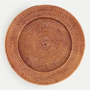 Assiette de présentation en rotin de qualité export, écologique et faite à la main, pour la décoration de mariages et d'événements - Product Image 3