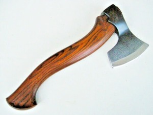 Handmade Viking Bearded <b>Axe</b> | Forged Carbon Steel Blade Rosewood <b>Handle</b> with Leather Wrap | DIY Tomahawks Hatchet - Product Image 4