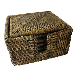 Hot Selling <b>Woven</b> Rattan Square <b>Coaster</b> Table Pad Fringe Home Decoration Handmade Wicker Large Table Round <b>Coaster</b> Placemats - Product Image 1