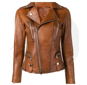 Chaqueta de Piel de Oveja para Mujer, Último Modelo, Transpirable, Antiarrugas, Impermeable, Ecológica, de Primera Calidad, Ligera, con Rayas Invernales - Product Image 5