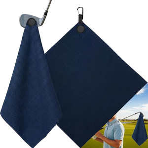 High Performance Water Absorbing Golf <b>Waffle</b> Towel For All Weather Good Quality Cotton Sports Golf Towel with Hook - Product Image 3