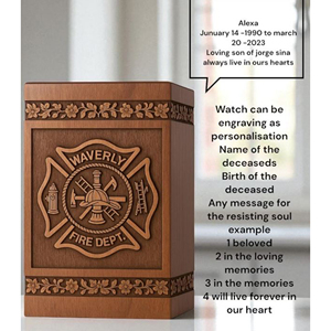 Handcrafted Wooden Cremation Urn with Bird Carving | Personalized Memorial Memorial Keepsake by AYAANS - Product Image 6