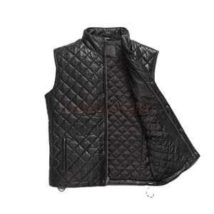 2026 OEM Top Trending Custom-Made Black Leather <b>Vest</b> <b>For</b> <b>Men's</b> 100%High Quality Wholesale Price Winter Wear Fashion <b>Heated</b> <b>Vests</b> - Product Image 4