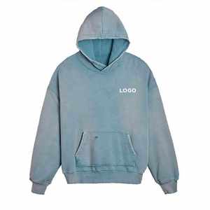 เสื้อฮู้ดดี้โอเวอร์ไซส์สไตล์ดิสเทรส ผลิตจากผ้าฝ้ายพรีเมียม พร้อมการซักแบบพิเศษ ดีไซน์ขาดๆ แต่งลายปัก พิมพ์ลาย และรับผลิตแบบ Private Label - Product Image 1