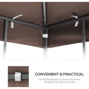 Cubierta de Repuesto para Gazebo de Dos Niveles de 10x10 Pies, para Exteriores, Solo la Cubierta Superior, Compatible con Pergolas y Gazebos Existentes - Product Image 4