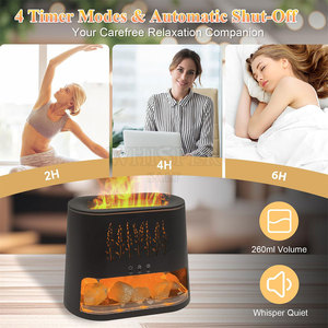 Difusor de Aroma de Sal del Himalaya, Tallado en Piedra Natural, Diseño Moderno, Alta Calidad, Vapor Suave, Decoración para el Hogar, Superventas - Product Image 4
