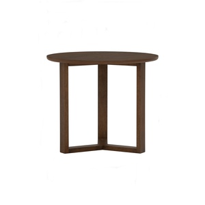 Ready Stock Modern Round <b>Coffee</b> <b>Table</b> with Rotatable Minimalist Y-Base in Solid <b>Walnut</b> Finish for Living Room Furniture - Product Image 5