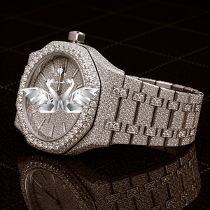Certified Moissanite Diamond Watch Men Full Iced Out Luxury Stainless Steel Watch - Product Image 3
