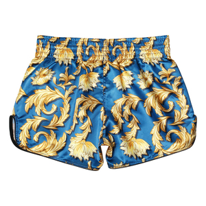 Shorts de Muay Thai pour hommes, en satin, imprimé éclairs, taille élastique, pour entraînement de gym, kickboxing, légers, colorés, haut de gamme pour hommes, Muay Thai, arts martiaux - Product Image 3