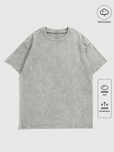 เสื้อยืดผู้ชายสั่งทำพิเศษ ผ้าฝ้ายเนื้อนุ่ม เป็นมิตรต่อสิ่งแวดล้อม ระบายอากาศได้ดี สไตล์สตรีท แขนสั้น ปรับแต่งได้เต็มที่ - Product Image 1