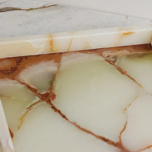 Grande dalle de marbre onyx 100% naturel de luxe, finition antique, écologique, pour cuisine moderne, plateau de service pour salon, décoration intérieure, vente en gros - Product Image 6