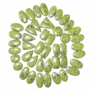 Paire de cabochons en quartz Atlantisite naturel, pierres semi-précieuses pour la fabrication de bijoux, taille personnalisable pour boucles d'oreilles - Product Image 4
