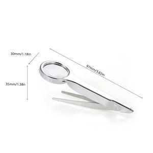 Pince à épiler grossissante Metal Med Corp, forceps à éclats, loupe de 3,5 pouces, acier inoxydable de qualité allemande, pointe fine de précision pour sourcils - Product Image 3