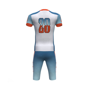 Conjunto de Uniforme de Fútbol Americano Azul Claro Personalizado, Jersey y Pantalones Transpirables para Equipo, Kit de Entrenamiento Atlético - Product Image 3