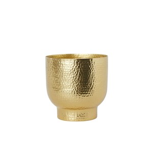 Ensemble de 2 pots à plantes en métal argenté martelé avec supports en fer noir, pots décoratifs modernes pour l'intérieur, pour la décoration de la maison et du jardin - Product Image 3