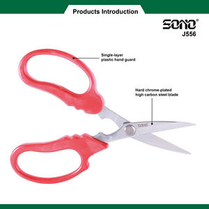 Tijeras de jardín de grado industrial SONO J556, mango de plástico, diseño para diestros, hoja de acero al carbono, duraderas. - Product Image 2