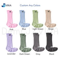 Chaussettes de Pilates antidérapantes personnalisées JZVINA pour femmes, style ballerine, avec étiquette, pour studio et Reformer, à sangle croisée