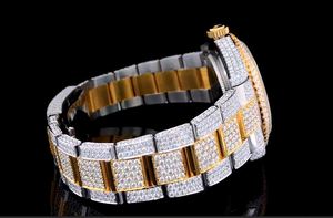 Reloj de Lujo con Diamantes VVS Moissanite, Diseño Esqueleto, Movimiento Mecánico, Joyería Hip Hop - Product Image 3