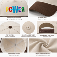 Nouvelle Arrivée Casquette Trucker Bicolore Logo Brodé Personnalisé Visière Courbée Réglable Snapback Décontractée Streetwear Casquette de Baseball