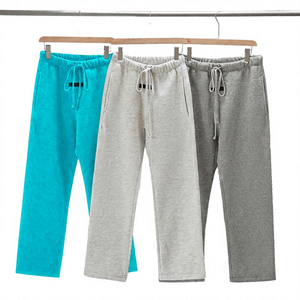 Pantalon de survêtement décontracté pour homme, style hip-hop, coupe droite, brodé, taille élastique avec cordon de serrage, poches latérales plissées, tissu épais et respirant - Product Image 6