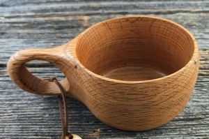 Rustic Wooden Mug Handmade Natural Solid Wood Coffee Cup Eco Friendly Drinkware for Tea Coffee Juice Serving - Product Image 4