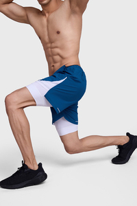 Wholesale <b>Mens</b> Custom 2 in 1 Sports <b>Shorts</b> Double Layer Premium Running Gym <b>Shorts</b> With <b>Compression</b> Inner Liner Quick Dry Fabric - Product Image 5