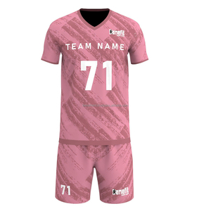 Ensemble d'uniformes de football pour adultes, service OEM, coupe automatisée, maillots et shorts 100% polyester, séchage rapide, respirant - Product Image 1