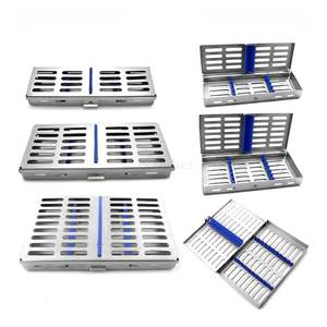 Paquete Múltiple de Casetes de Esterilización Dental, Bandejas de Instrumentos Quirúrgicos de Acero Inoxidable para Clínica y Laboratorio - Product Image 1