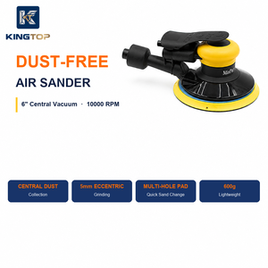 6 Inch 8mm Random Orbital Pneumatic <b>Sander</b> with Adjustable Speed Control and Hook and Loop Sandpaper for Auto Body Repair - Product Image 1