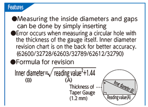 Calibrador Cónico SHINWA 62605 No. Serie 700 para medir diámetros interiores de 15-30 mm y espacios, con un ajuste perfecto y un paquete de fundas. - Product Image 3