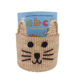 XL Water Hyacinth <b>Cat</b> Basket, Kids Toy Storage, New Mom <b>Gift</b> - Product Image 2