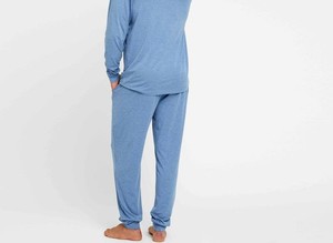 Ensemble de pyjama en polaire à manches longues pour homme, vêtements de nuit chauds pour l'hiver, deux pièces, vêtements de détente doux, vêtements de maison confortables avec taille élastique - Product Image 3