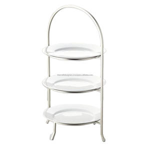 คอลเลกชันการอบขนมที่ดีที่สุด3ชั้นแบบพกพาขาตั้ง/ถาดทำจากไม้สีดำหรูหราด้ามจับสีทองราชวงศ์ใหม่สำหรับการฉลองการหมั้น - Product Image 5