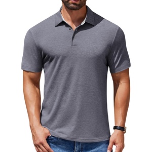 Camiseta Polo Informal de Verano, Estilo Simple, Manga Corta, Lisa, 100% Poliéster y Algodón, para Fitness, Running, Gimnasio, para Hombre, 2027 - Product Image 2