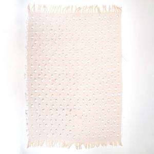 Dernière collection de couvertures en coton doux tissées à la main, style bohème, avec bordure à franges en pompons - Product Image 4